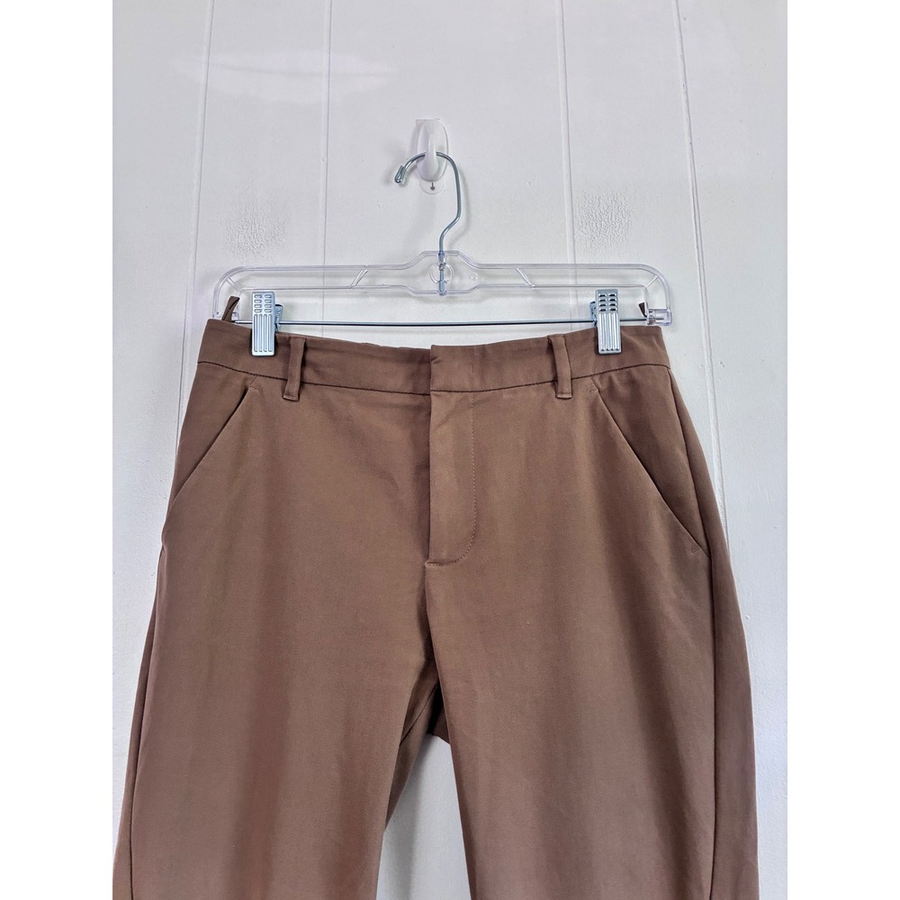 Prada Brown Slim Fit Equestrian Trousers Ankle Zip Pants Womens Size 40 IT 4 US - Picture 6 of 12